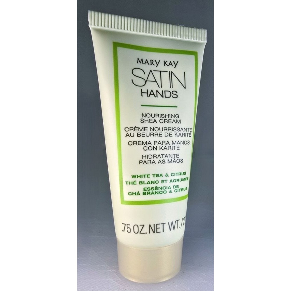 MARY KAY Satin Hands Shea Cream Unisex 0.75oz White Tea Citrus Nourishing Mini - Picture 2 of 4